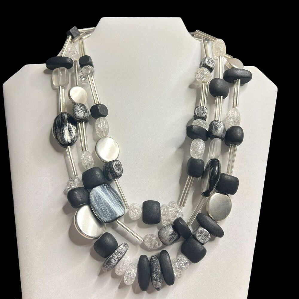 Chico's Statement Necklace Beaded Multi Strand Co… - image 8